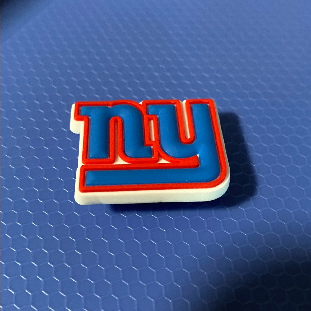 Blue and Red NY Logo croc charm